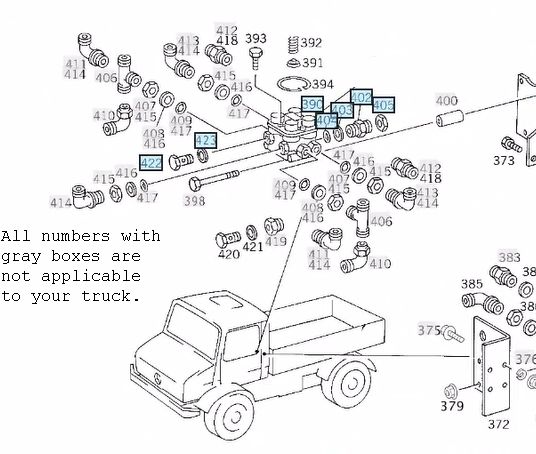 Mercedes EPC parts diagram for Four way valve