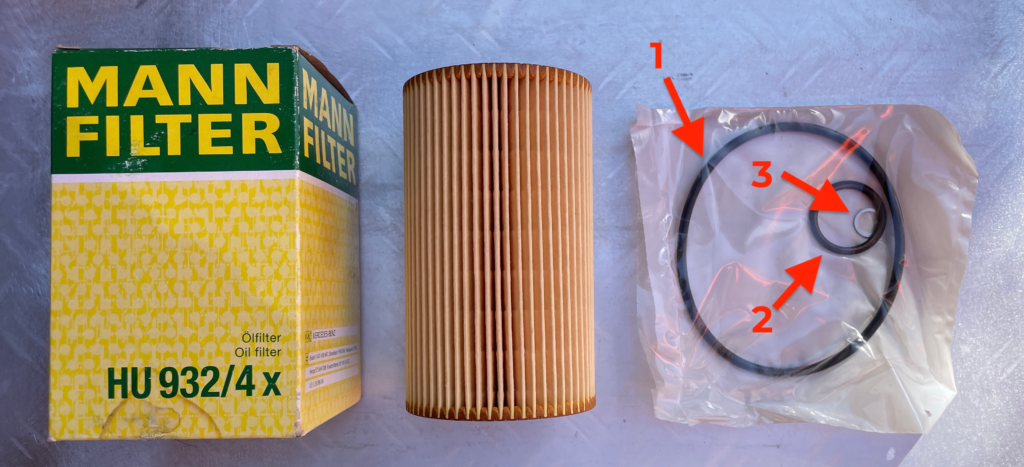 Photo of all included pieces in filter box